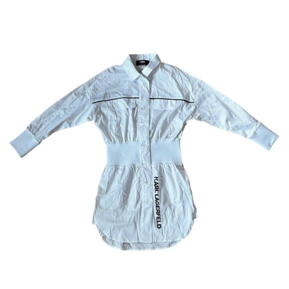 Karl Lagerfeld Kids White Dress Girls Size 10 - Picture 4 of 12